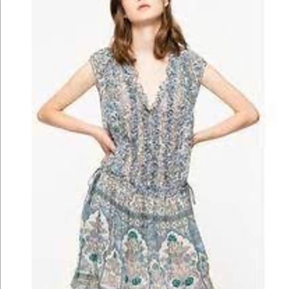 Zadig & Voltaire Rimana Paisley Ruffle Mini Dress